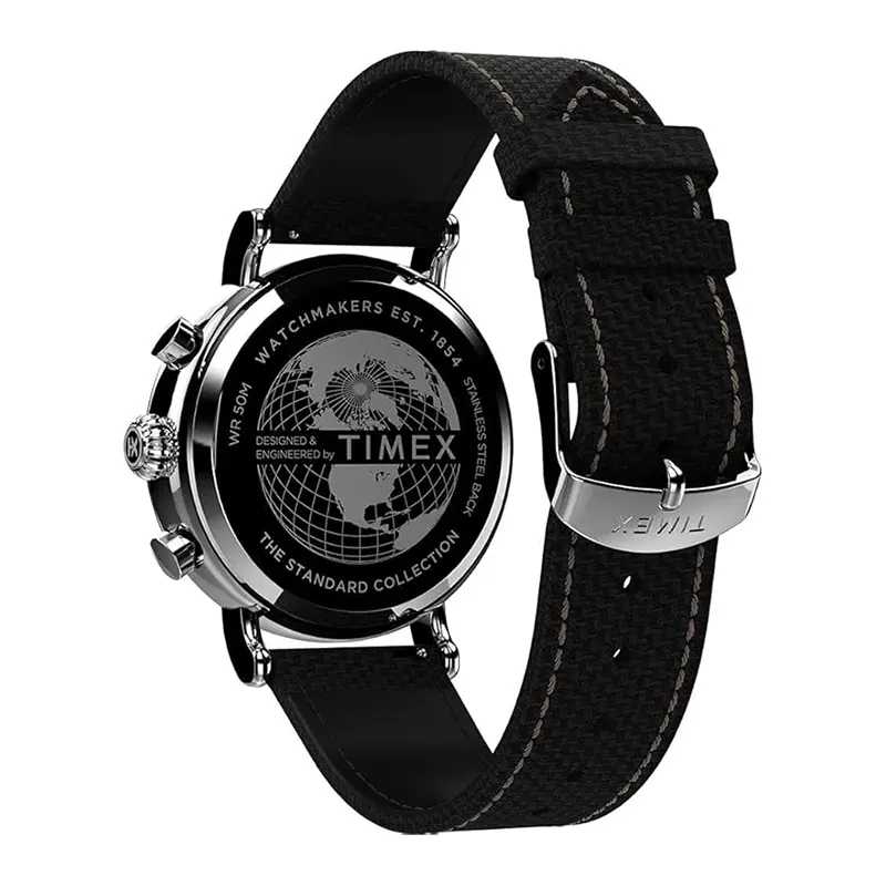 Timex Chronograph Quartz Black Dial Febric Strap Men's Watch- TW2V43700